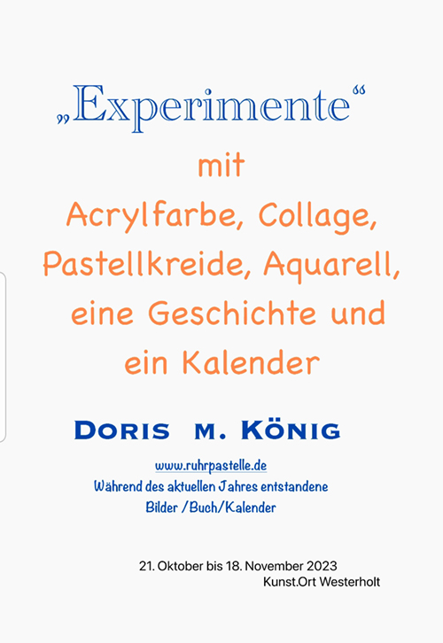 Ausstellung im KUNST.ORT Westerholt: Doris König