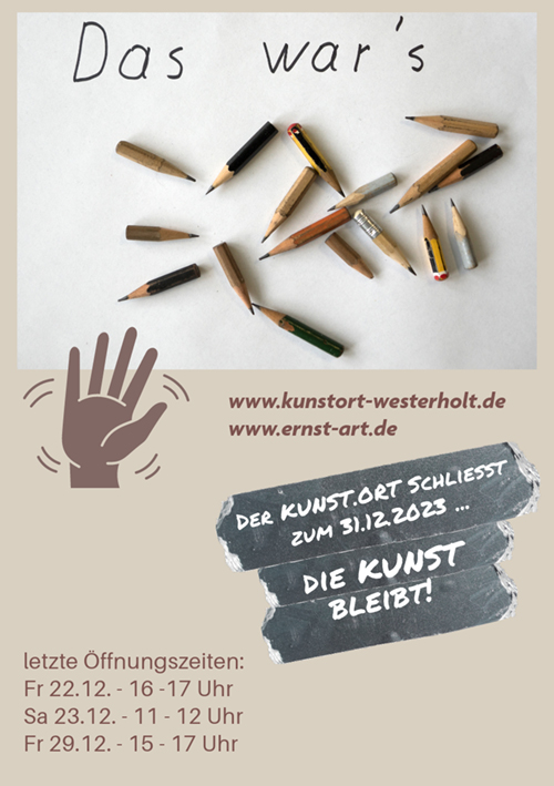 Kunst, Kultur Herten, Eva Ernst, Kunstort Westerholt schließt.