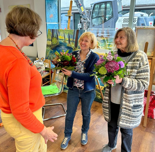 Lesung Doris König im KUNST.ORT Westerholt
Foto: Doris König, Eva Ernst, Renate Wäling